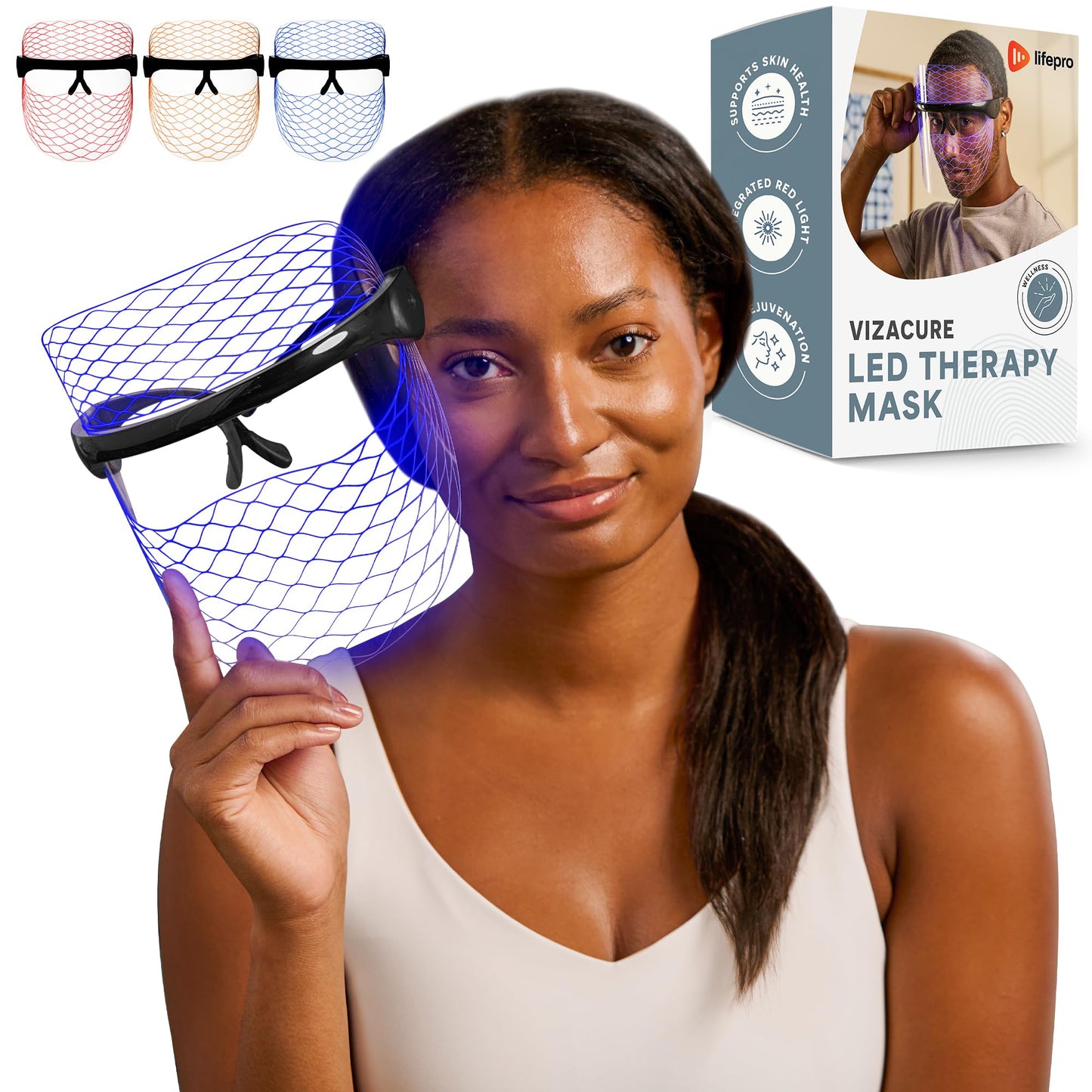 VizaCure LED Face & Neck Therapy Mask